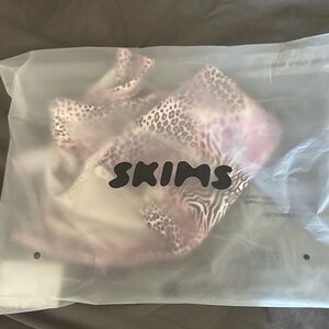 SKIMS Pink Leopard Pajama Top